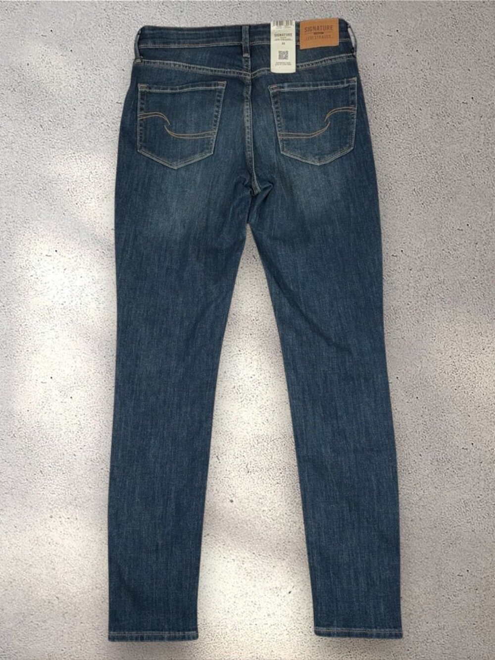 Levi Strauss Signature Gold Baby Bump Skinny Jeans Women’s XS Blue Maternity NWT - Picture 2 of 11